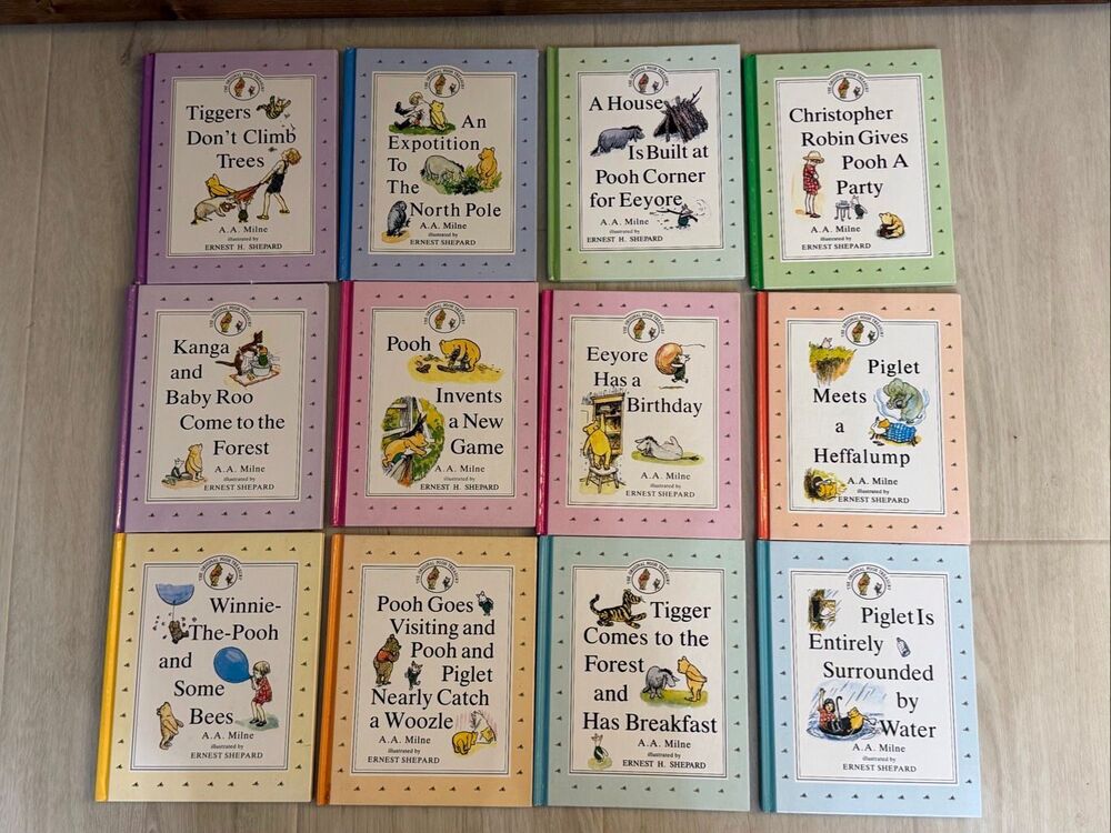 The Original Pooh Treasury 12 Hardcover Books A.A. Milne Ernest Shepard 1998 (92